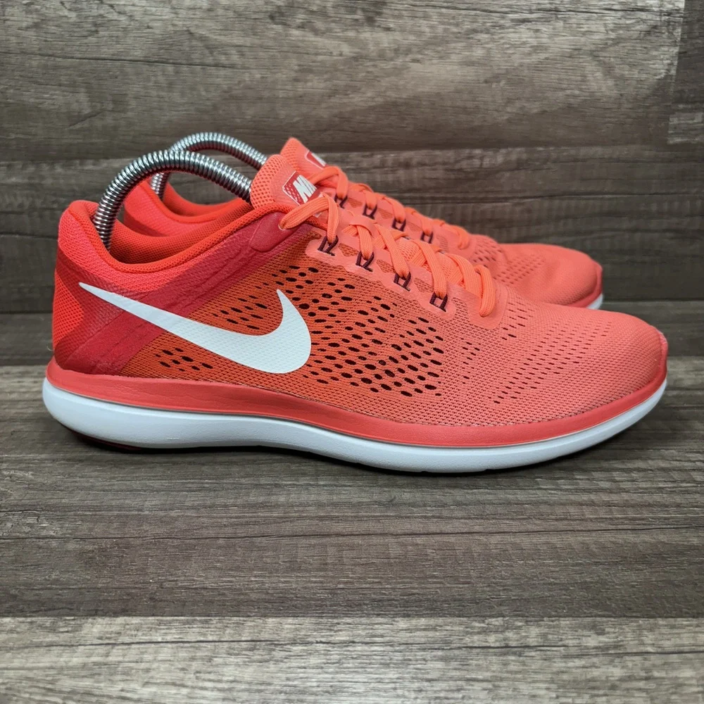Nike Flex 2016 Run Pink Red Womens US Size 10 EUR 42 830751-800 Running Shoes